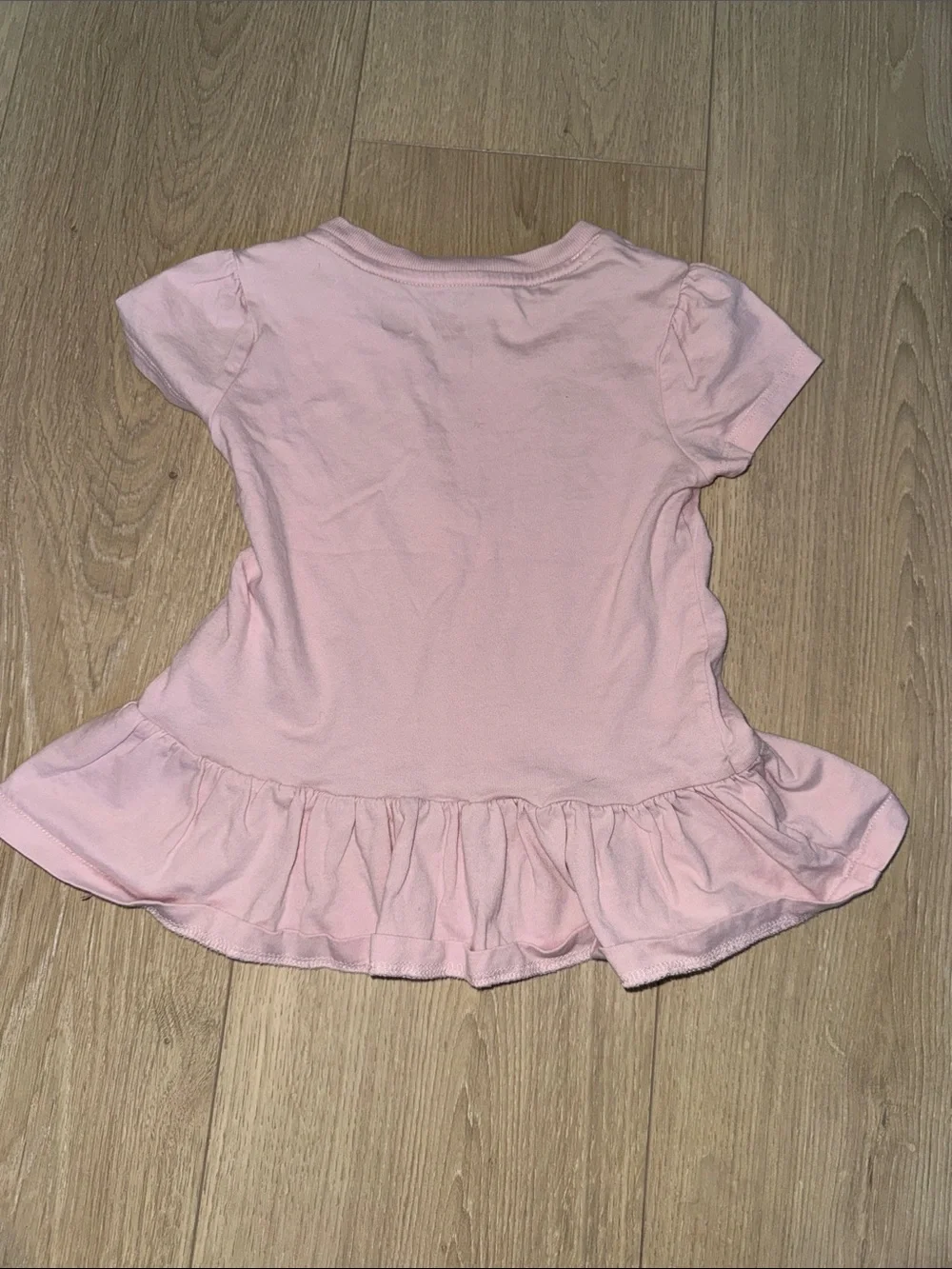 Ralph Lauren Pink Ruffle-Hem Crewneck Sweater Top